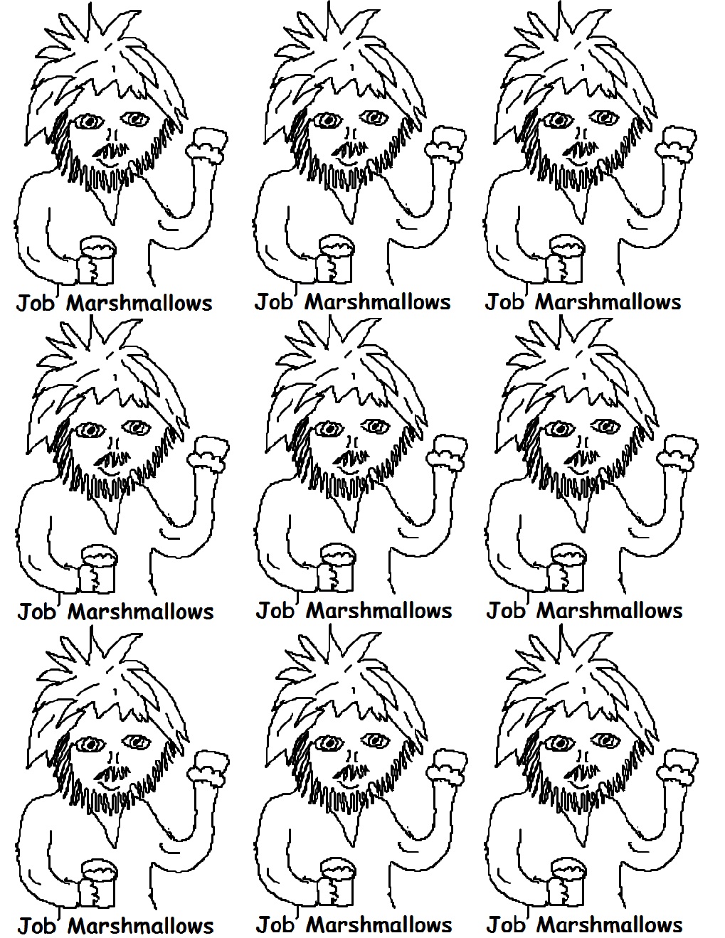 Job Marshmallow Holder Craft